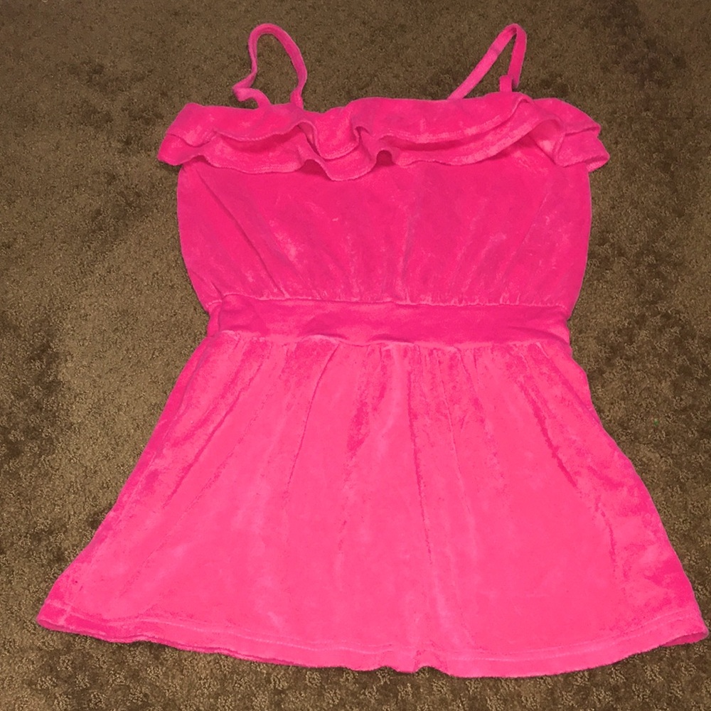 Bathing suit cover up 10-12 Girls pink swim suit cover up EUC